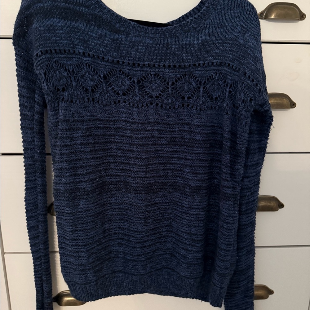 Hollister Navy Crew Neck Sweater